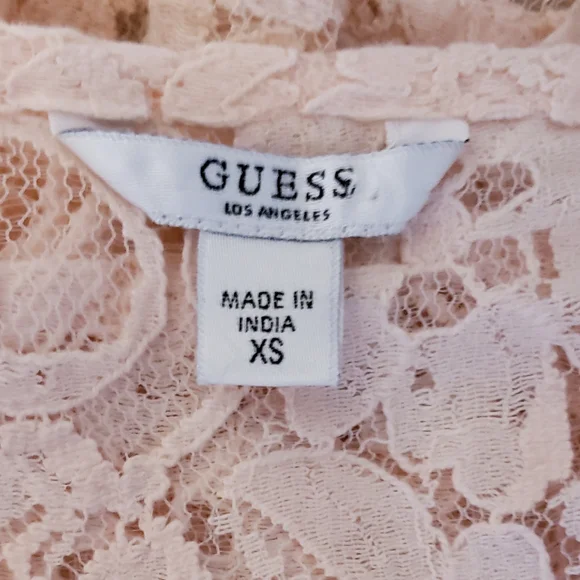 Guess Bell Sleeve Floral Lace Mini Dress - Picture 6 of 10